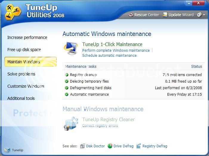 Tuneup Utilities 2008 - Phần mềm quét rác + sửa lỗi + tăng tốc máy tính 3