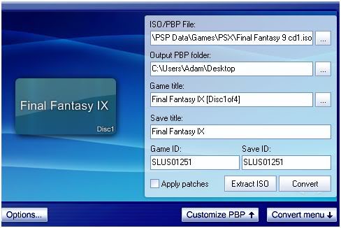 [Tutorial] PSX Installation and PSx to PSP Convertion Capture22