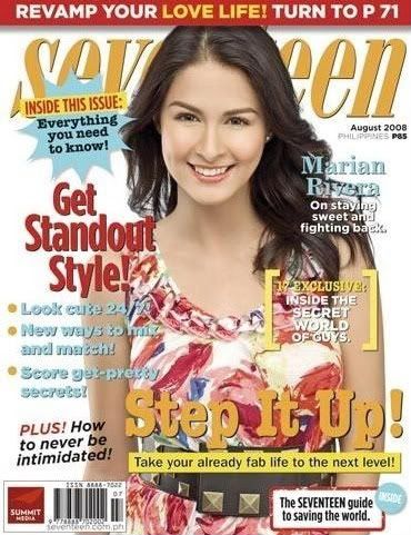 MARIAN RIVERA ON THE COVER OF SEVENTEEN MAGAZINE AUGUST 2008 Seventeen