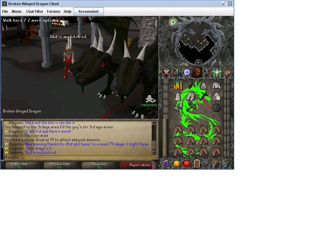 This stuff Pwns!! clan wars!some of pk some of killin monsters ;p Kbd