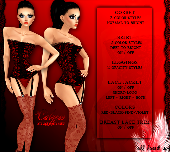 |SYLENT|  All Laced Up  ~♥~~~Limited -- Dana Lingerie Collection!!! ~~~♥~ "NEW" CalypsoCAT01