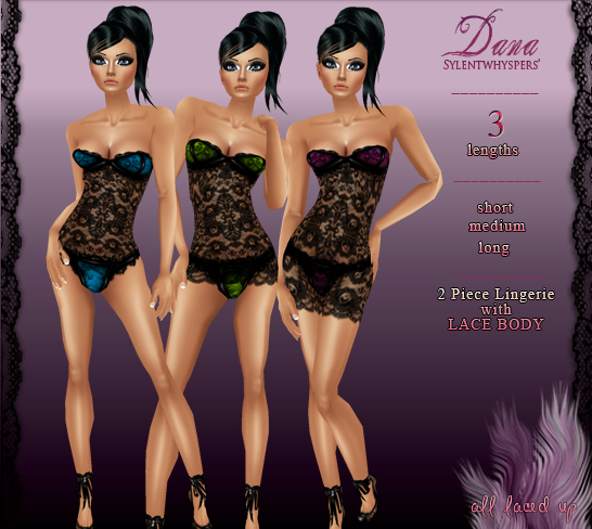 |SYLENT|  All Laced Up  ~♥~~~Limited -- Dana Lingerie Collection!!! ~~~♥~ "NEW" DanaCAT03