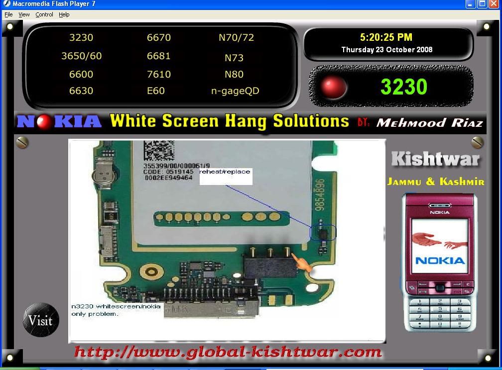 3230 white screen 3230