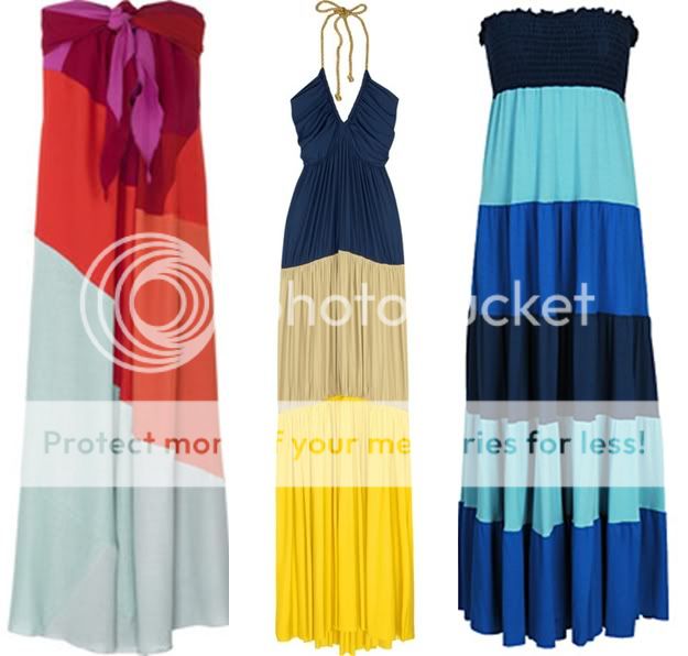 يلا بنوتات  تعالوا شوفوا فساتين طويله وقصيره Maxi_dress_color_blocks_