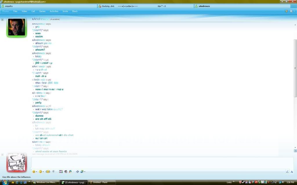 MSN :] AndrewWeirdConversation