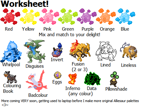 Allie's recolour shop. Worksheet