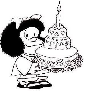 Uy!... Ya pas UN ao? Mafalda-torta