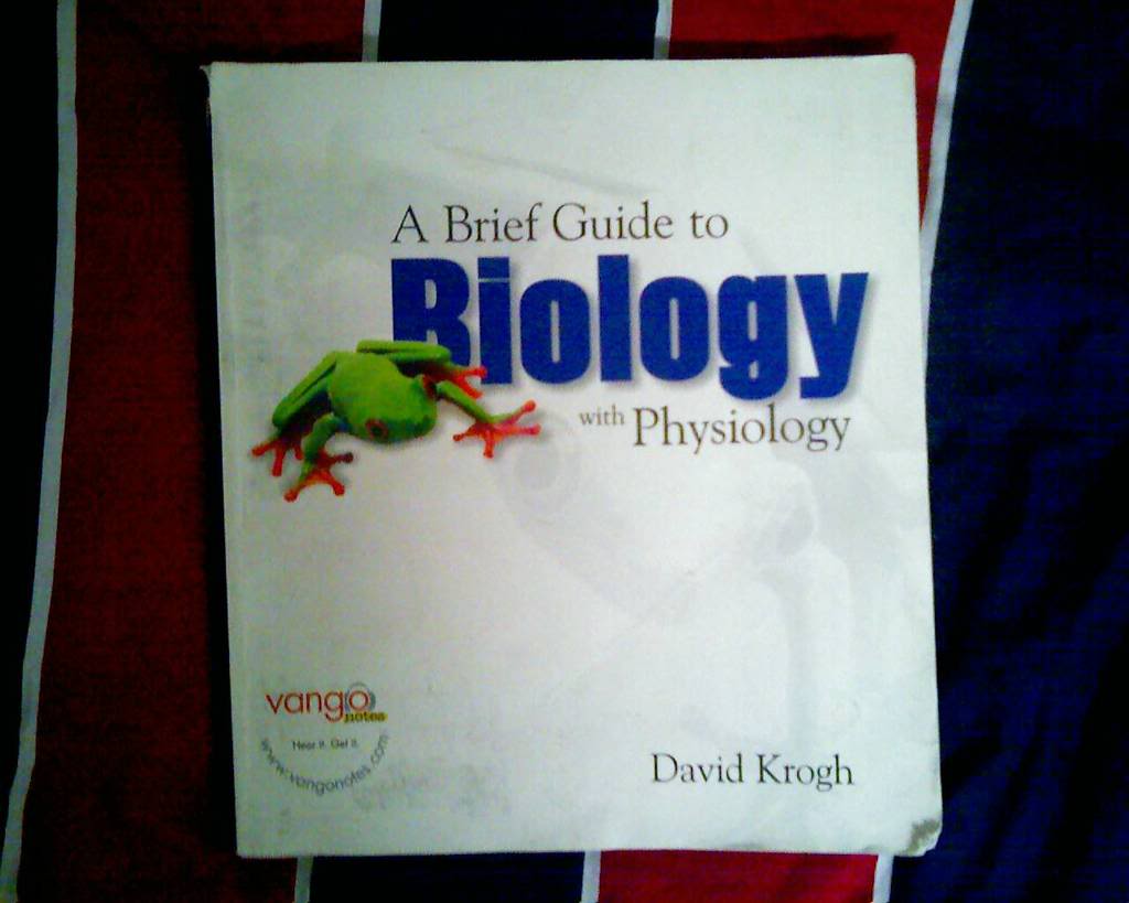 50$ - BIOL101 - A Brief Guide to Biology with Physiology by David Krogh w/ CD (pictures inside) Biol101