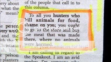 And these people know to breathe in the morning?? Hunters