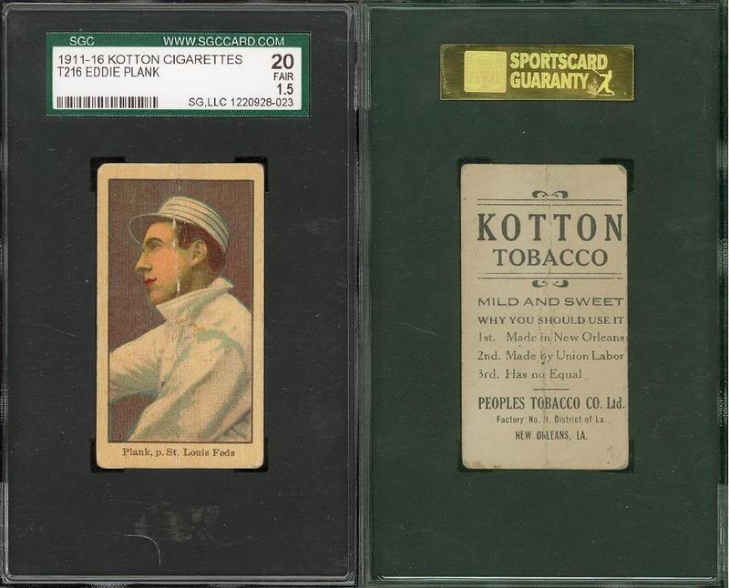 t216 Peoples Tobacco 1914 1911-16T216EddiePlankKottonCigsType