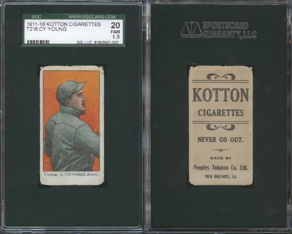 t216 Peoples Tobacco 1914 1911-16T216YoungCyKottonType3