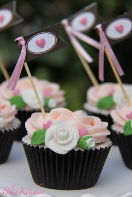 Chocolate&Coffee cupcakes con buttercream de frambuesa para el I Reto - Receta CupReto3