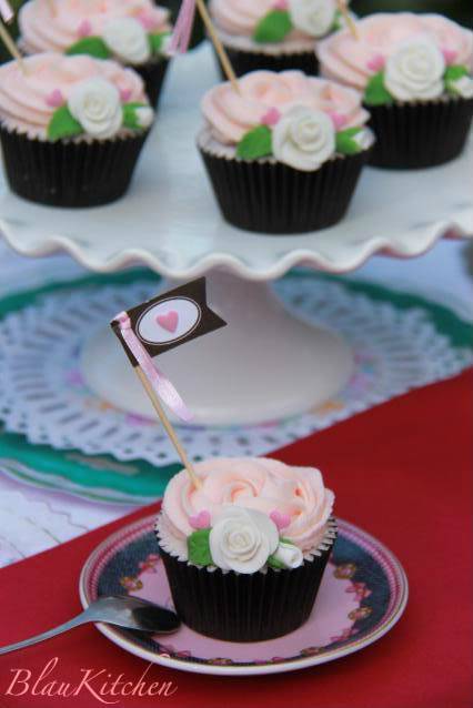 Chocolate&Coffee cupcakes con buttercream de frambuesa para el I Reto - Receta CupReto6