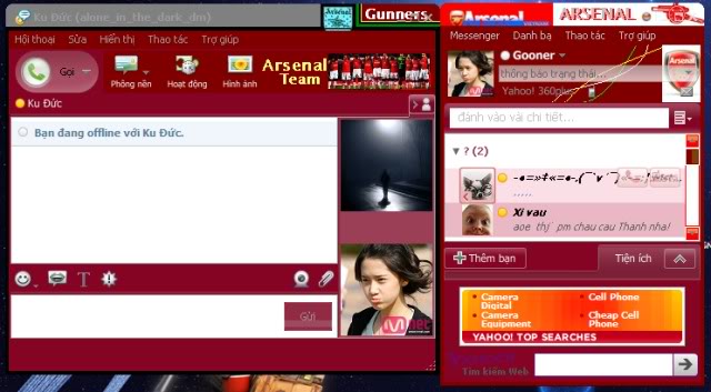 Themes đẹp cho Yahoo! Arsenal...! Themes