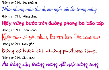 25 font của Hùng Lân Design Hlartfon