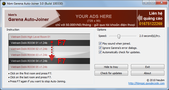 Garena Auto Join - Tự động vào Room - Không cần cắm chuột (Tested) Gaj3