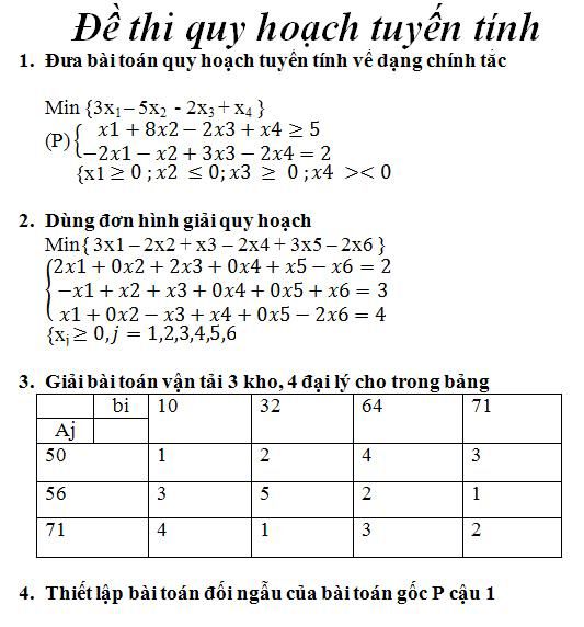 Đề thi quy hoạch tuyến tính của K5 đây mọi người vô tham khảo đi Untitled-1