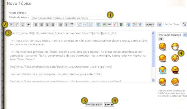 [FAQ] Como criar Tópicos e Respostas no forum. 007-1