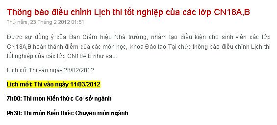 Lịch thi tốt nghiệp mới  Doi_Lich_Thi