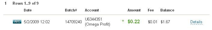 [HYIP]Omega Profit - Www.omegaprofit.com, 22.4% - 24% daily for 5 days or 116% - 124% after 5 days. 20-3