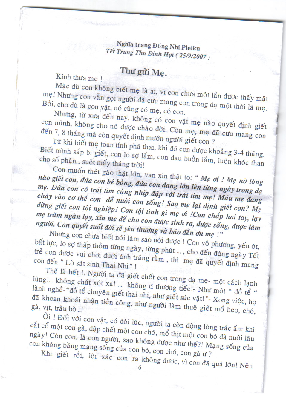 Bức thư gửi mẹ của 1 thai nhi: "Xin mẹ để cho con được sinh Thuguime_06