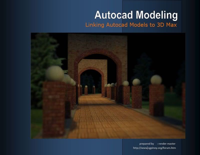 Importing Autocad Models to 3D Max Title-1