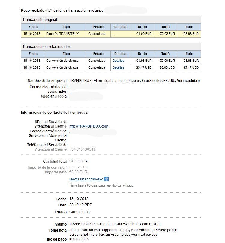 Quinto y Sexto pago de TRANSITBUX SixthPaymentProofTRANSITBUX