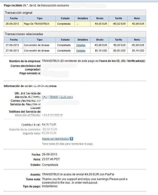 Cuarto Pago de Transitbux FourthPaymentProofTRANSITBUX