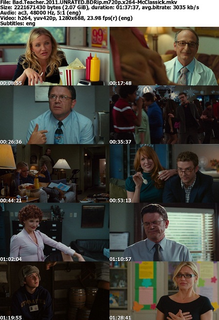 Bad Teacher (2011) UNRATED BDRip m720p x264   F1818fb906ece3c6cce7539fcf93e387