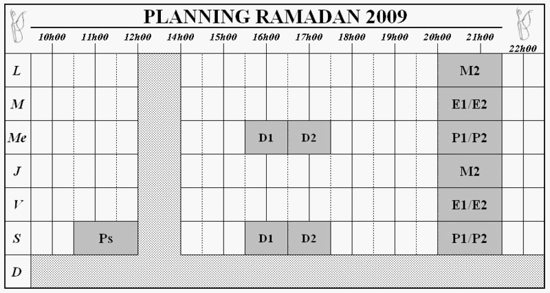 Planning Ramadan 2009 Ramdan2009