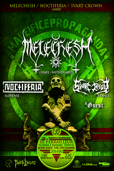 [1er Decembre] MELECHESH + SVART CROWN + NOCTIFERIA à Nantes FlyMELECHESH