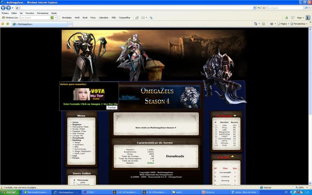 Heavenweb 0.1.9 Readaptada Web