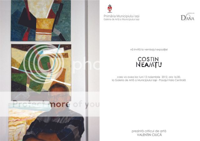 Costin Neamţu, vernisaj expoziţie, 12 noiembrie 2012 Invitatiecostinneamtu