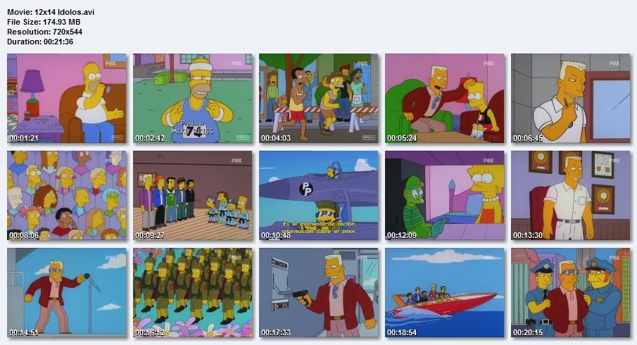 Megapost Los Simpsons [Temporadas 1-19] [Audio Latino] 1° parte Idolos