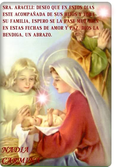 POSTALES NAVIDEÑAS FELIZNAVIDADSRAARACELI