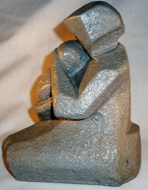 Small 'Mother & Child' cubist, origami, Sculpture Statue%202%20small_zpsqbgn5czu