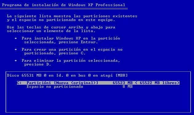 INSTALACIÓN DE WINDOWS XP DESDE CERO Ase2