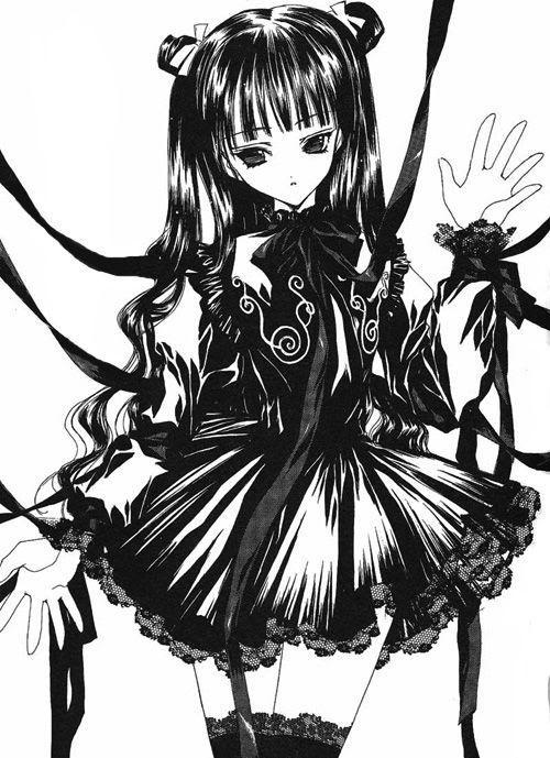 صور انمي ابيض واسود