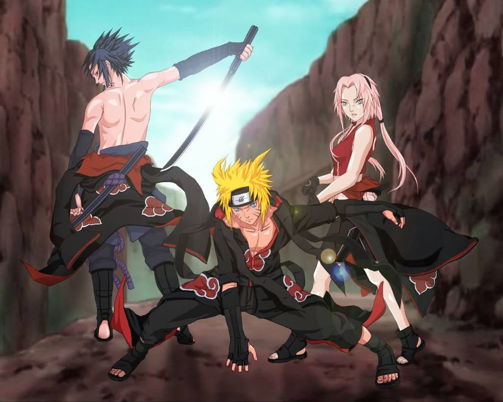 Naruto Shippuden Wallpapers Sakura-naruto-sasuke-akatsuki-jpg