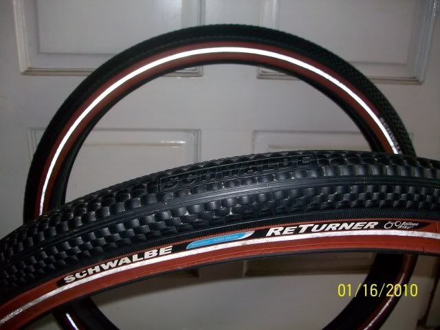 schwalbe RETURNER brown wall, balloon tire, kevlar, NOS 100_2179