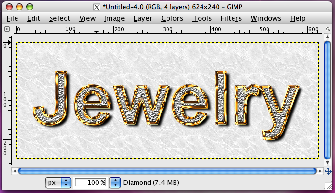 [Gimp] Jewelry Text Tutorial Picture12-2