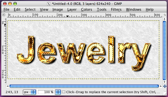 [Gimp] Jewelry Text Tutorial Picture6-4