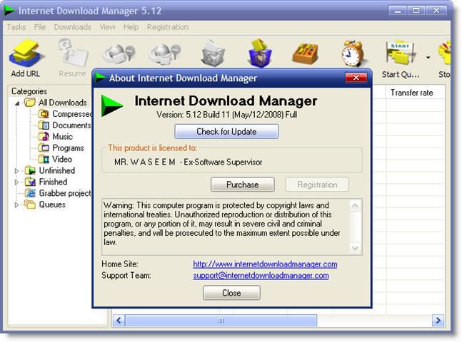 Internet Download Manger 5.12 Build 11 - Silent Install Idm51211p