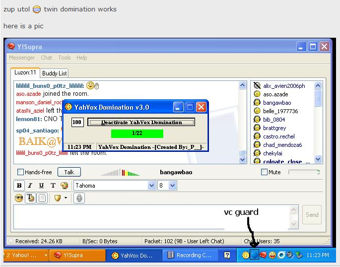  Y!Supra Chat Client All abt Here ( tutorials & more...) Dom