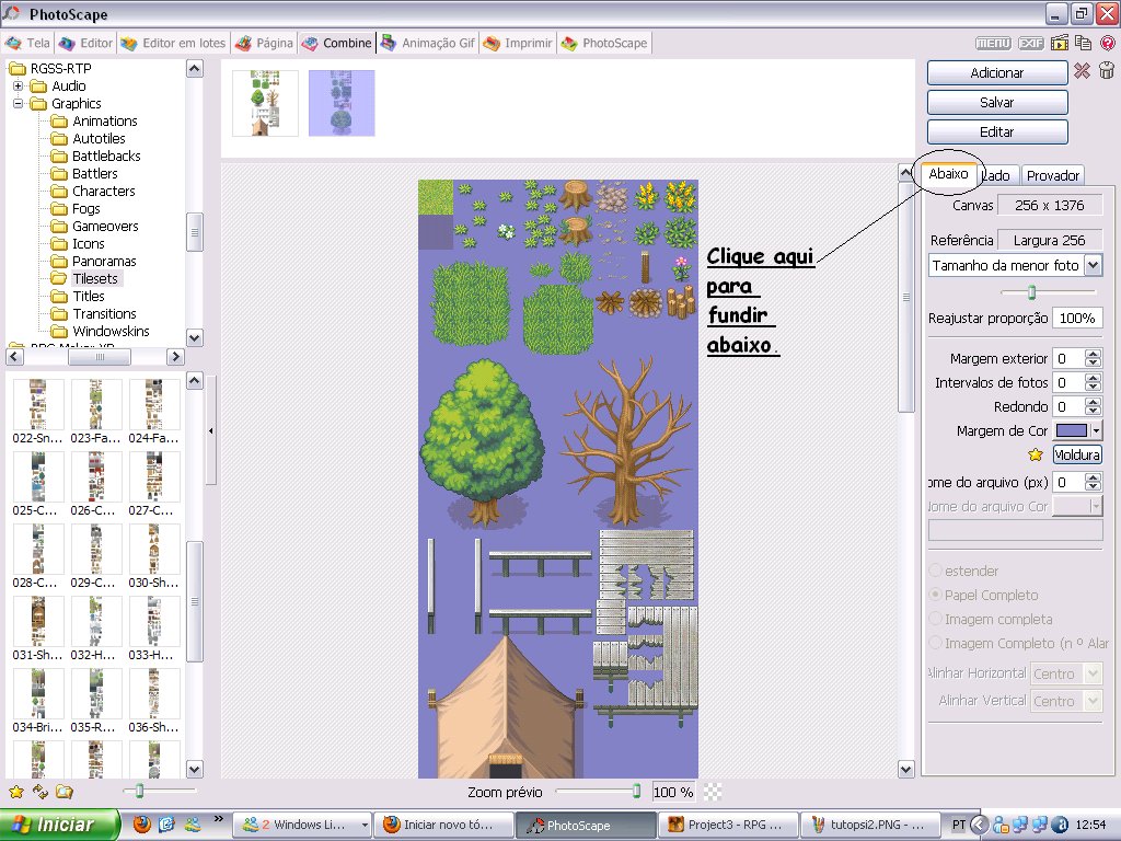 Fundindo Tilesets com o Photoscape Tutopsi3