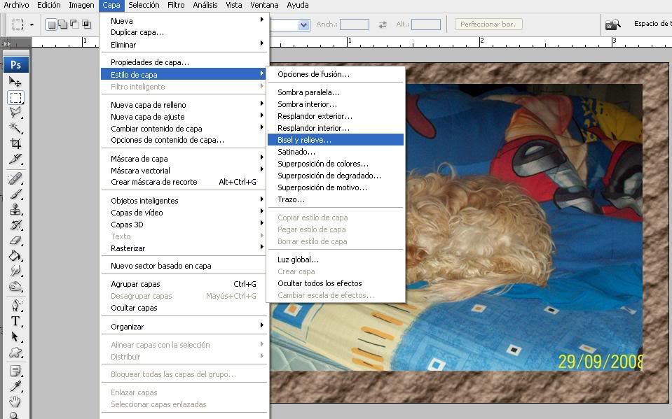 COMO CREAR UN MARCO CON CAPA DE RELLENO CON PHOTOSHOP 11k