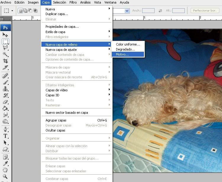 COMO CREAR UN MARCO CON CAPA DE RELLENO CON PHOTOSHOP 2b