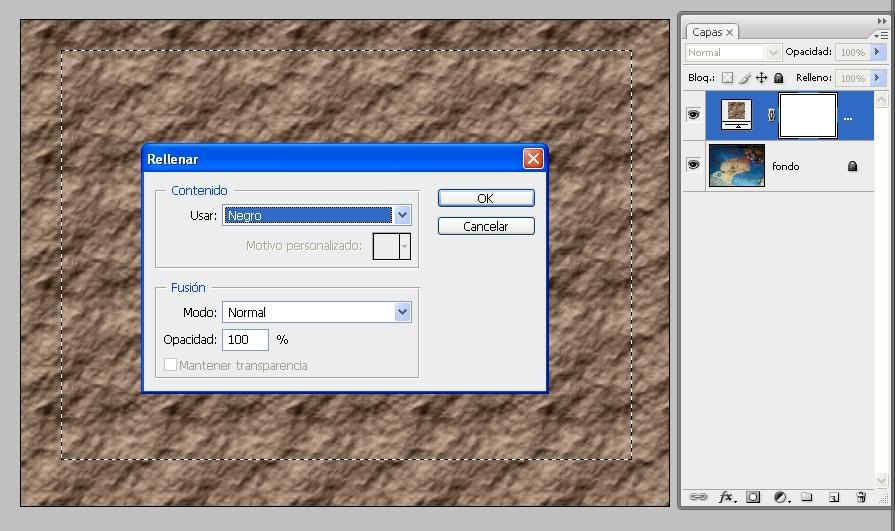 COMO CREAR UN MARCO CON CAPA DE RELLENO CON PHOTOSHOP 9i