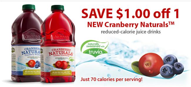 $1/1 Old Orchard Cranberry Naturals Juice Printable Coupon CN_Coupon_Banner.141018