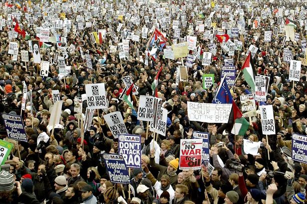 Jeremy Corbyn: I pledge to give power back to the people if Labour are elected  Anti-war-protest